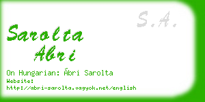 sarolta abri business card