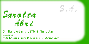 sarolta abri business card